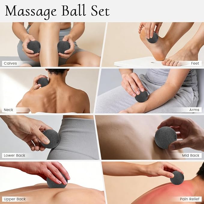 Massage Roller Ball, Massage Lacrosse Balls EPP Yoga Foam Massage Roller and Ball Set Muscle Soreness Massager Ball for Shoulders, Arms, Neck, Back and Feet (8CM Single Ball)