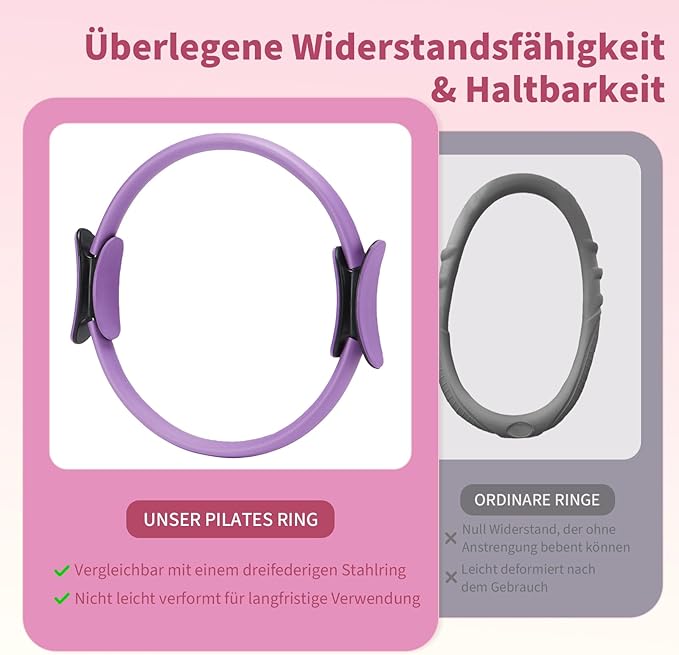Pilates Ring Set for Women, Pilates Equipment with 5 Resistance Bands & Accessories, Pilates Ball, 14'' Magic Circle Hoop, Pilates Starter Kit for Beginners at Home