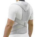 MBROS Adjustable Posture Corrector Lumbar Back Support Brace Breathable Deportment Corset for Spine Back Stretcher Orthopedic Back (Color : Silver, Size : L)