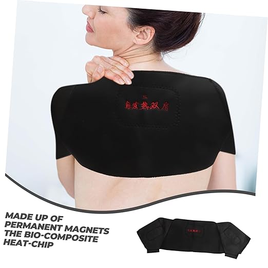 IMIKEYA Self-Heating Shoulder Guards with Dual Thermoelectric Effect Magnetic Support Belt for Shoulder Pain Relief and Muscle Relaxation