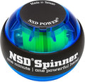 NSD Essential Crystal Spinner Gyro Ball | Grip Strengthener for Forearms, Wrist & Hands | String Start Design, Up to 18,000 RPM | Portable Wrist Trainer & Workout Equipment | Ideal for Desk Workers, Athletes & Musicians