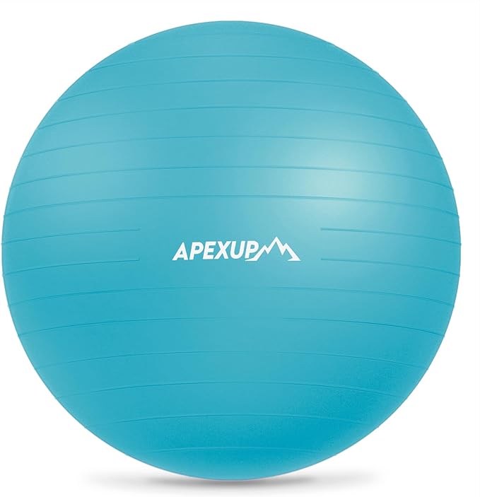 APEXUP Yoga Ball Exercise Ball Anti Slip Heavy Duty for Fitness, Balance & Core Workout