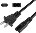 6ft Non-Polarized 2-Prong Power Cord (NEMA 1-15P to IEC C7) - Compatible with Under Desk Elliptical Bike, Exercise Elliptical, Recumbent Upright Trainer