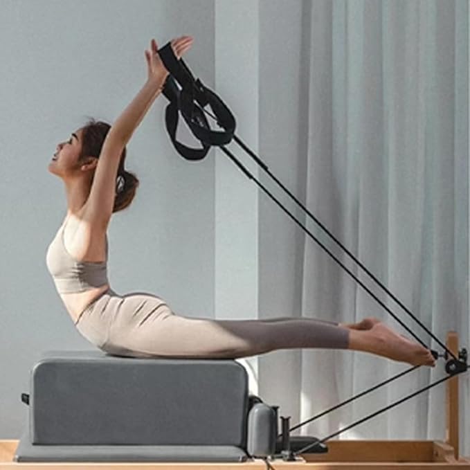 1 Pair Double Looped Pilates Straps with D-Rings for Stretching Flexibility & Gym Training Pilates Comfortable D-rings Yoga Workout Accessories
