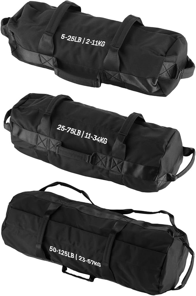 Sandbags for Workout,Adjustable Sand Bags for Fitness,Yoga, Strength Training and Full-Body Workouts,Black