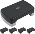 18" Aerobic Exercise Step Platform, Lightweight Portable Step Up Platform Trainer, Adjustable Height 3.9”5.9” for Home Gym
