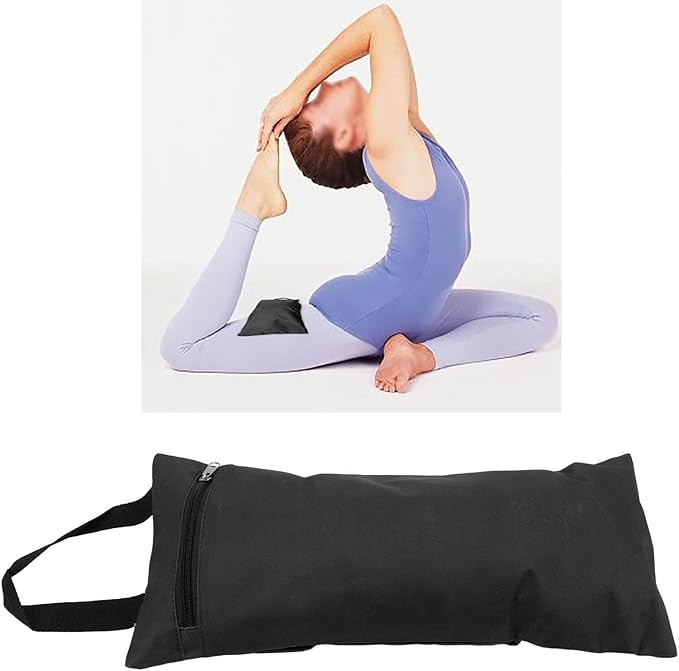 Yoga Sandbag, 3 Colors Zippered Design Oxford Cloth Material Bag, Rollable Foldable Weighted Fitness Bag for Adding Weight and Support