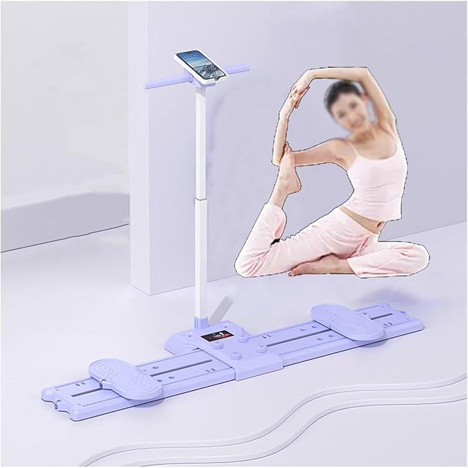 Ski Machine Leg Splitter Leg Strength Split Exerciser Foldable Skiing Exerciser Yoga Fitness Equipment for Use Core Strength Training Instrument(Counting Type,Armrest)