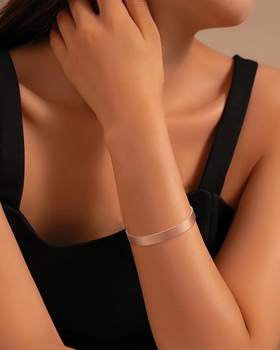 BioMag 2Pcs 99.99% Copper Bracelet for Women, Adjustable Magnetic Bracelets Bangle Cuff with 3500 Gauss Magnets, Jewelry Gift