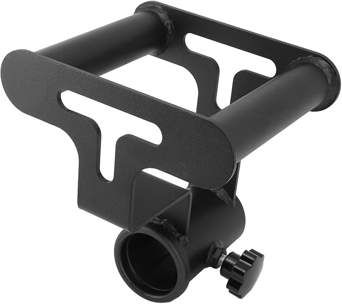 T Bar Row Platform with V Bar Landmine Handle Attachment, Iron Barbell Rowing Accessory for Home Gym, Compact and Sturdy Upper Body Strength Training Equipment