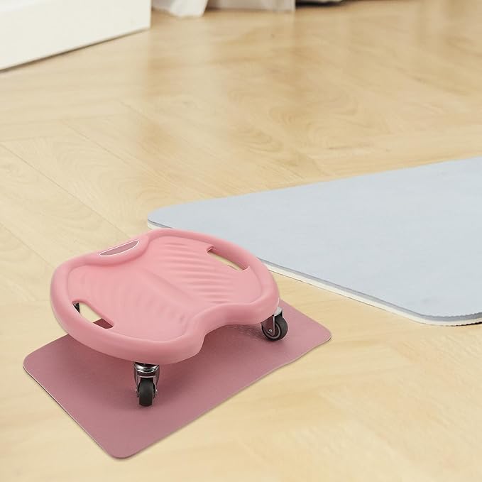 VILLCASE Ab Roller Wheel 4-wheel Silent Abdominal Core Trainer with Knee Pad, Portable Ab Exercise Equipment for Home and Travel Strength Training