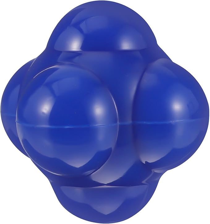 Large Hexagonal Reaction Ball 68mm Blue Silicone Agility Training Ball for Indoor Fitness and Goalkeeper Training