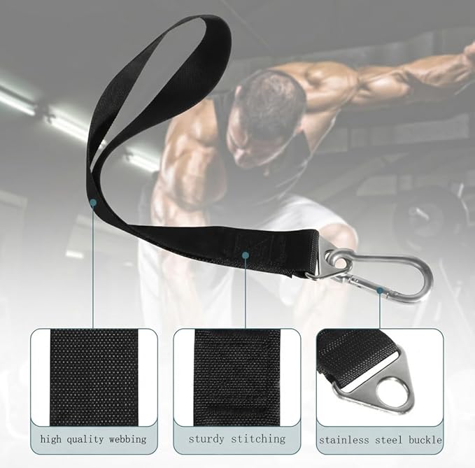 Arm Wrestling Training Strap with Loading Pin - Hand Grip Finger Wrist Belt Arm Forearm Exerciser Strengthener Workout Equipment - Compatible 1in or 2in Barbell Plates