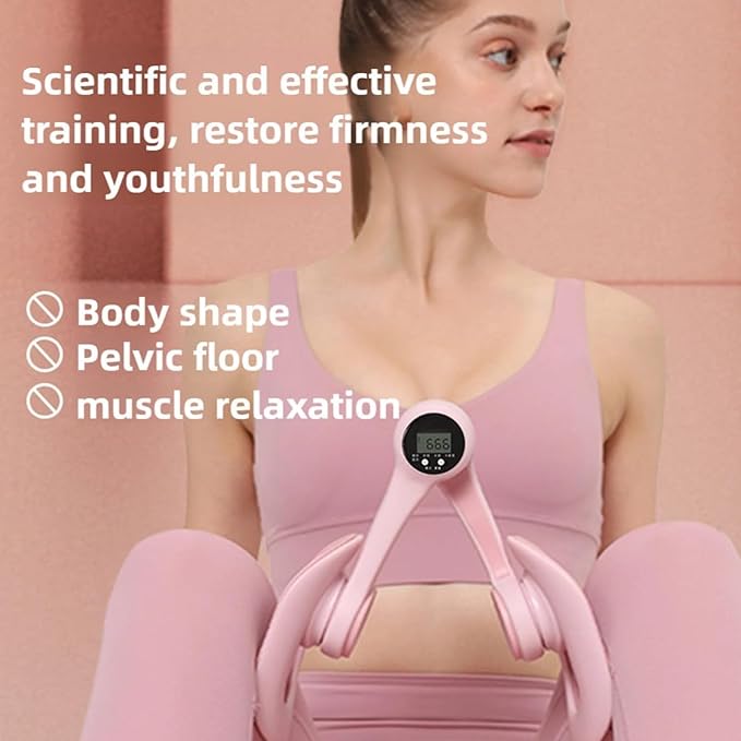 360° Thigh Master & Pelvic Floor Exerciser for Women - Leg Toner with Adjustable Resistance, Home Workout Equipment (Pink)