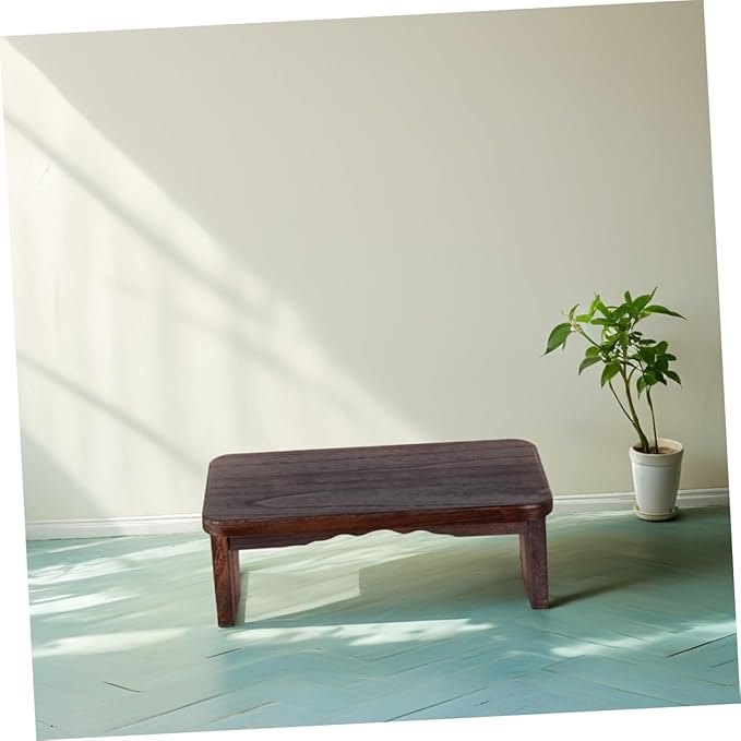 Wooden Meditation Stool Portable Foldable Kneeling Bench for Meditation Tea and Prayer Non-Slip Design Comfortable Cushion and Compact Size