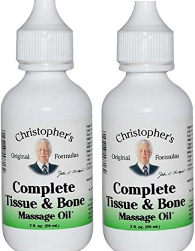 Christopher's Original Formulas Complete Tissue & Bone Massage Oil, Herbal Relief, 2 oz - Pack of 2