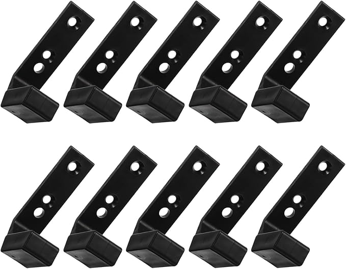 10pcs Squat Rack J Hooks Horizontal Barbell Hanger Power Rack Storage Holder Wall Mount Gym Accessories for Home Fitness Strength Training Equipment