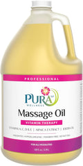 Vitamin Therapy 1 Gallon Massage Oil, Vitamin E, Professional, Massage Therapy, Deep Tissue, Unscented, Hypoallergenic, Natural Ingredients, Skin Hydrating, Moisturizing, Muscle Relief