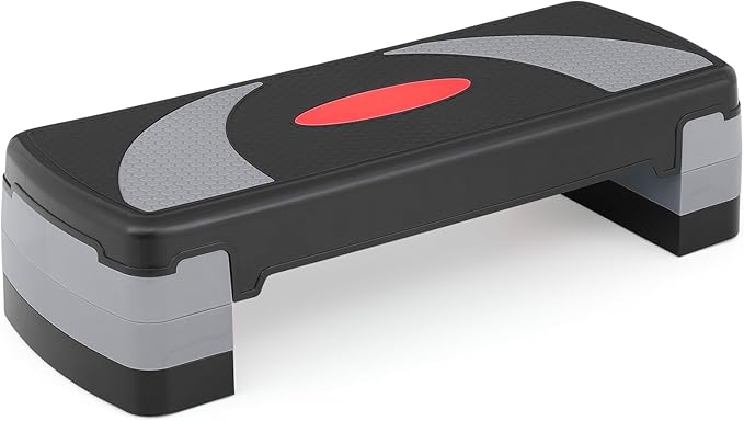 MADOG Aerobics Stepper Platform with 4/6/8 inch Height Stackable Risers