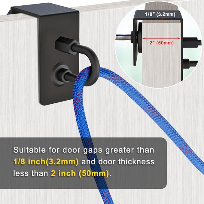 Kipika Door Anchor for Resistance Bands, Heavy Duty Door Anchor Attachment, Workout Door Mount Anchors for Body Weight Straps, Strength Training, Physical Therapy Exercise, Home Gym
