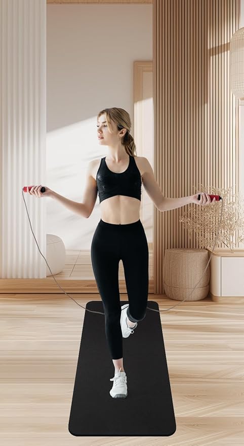 Treadmill Mat for Hardwood Floors - 100% Recycled Rubber Mat for Home Gym Flooring, Durable Workout Fitness Mats, Walking Pad Exercise Bike Equipment Mat, Non-Slip