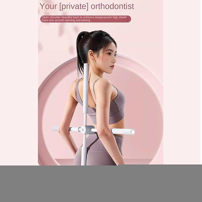 Yoga Stretching - Adjustable Alignment Bar, Back Corrector | Pilates Workout Post For Home Gym Office Fitness Support