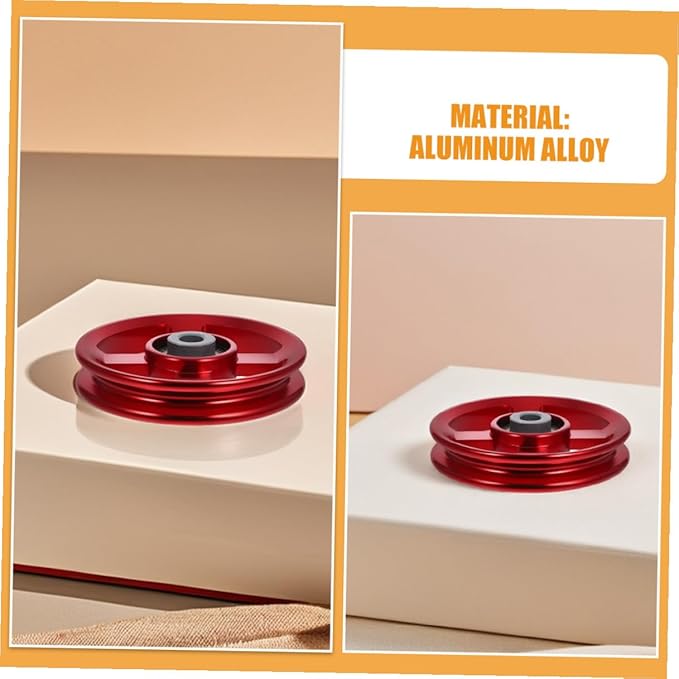 3pcs Aluminum Alloy Fitness Pulley Wheel Set for Cable Machine Gym Attachment Pulley System Bracket Replacement for Strength Training Equipment