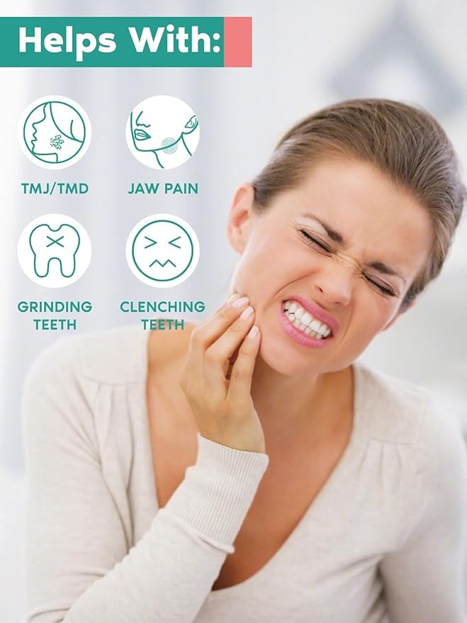 TMJ Relief Products Jaw, TMJ Relief Massager, Vibration and Heating, Ergonomic Multi-Needle Design TMJ Massage Tool, Effective Jaw & Neck Pain, Grinding and Clenching Teeth Relief (Green)