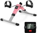 GYMAX Under Desk Bike Pedal Exerciser, Folding Mini Exercise Bike with LCD Display for Arms & Legs Workout, Portable Peddler Exerciser for Seniors Office Home Fitness
