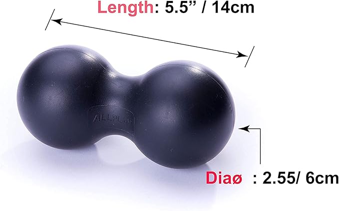 Peanut Massage Ball Roller, Double Lacrosse Ball, Acupoint Myofascial Release Muscle Knot Relaxer Mobility Trigger Point for Physical Therapy Self Deep Tissue Manual Massager Equipment Tool Set