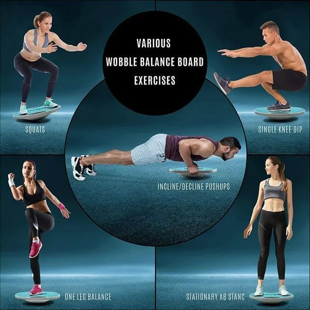 Yes4All Upgraded Wobble Balance Board, 16.34" TPE Non-slip, Stability Board for Home Gym, Standing Desk