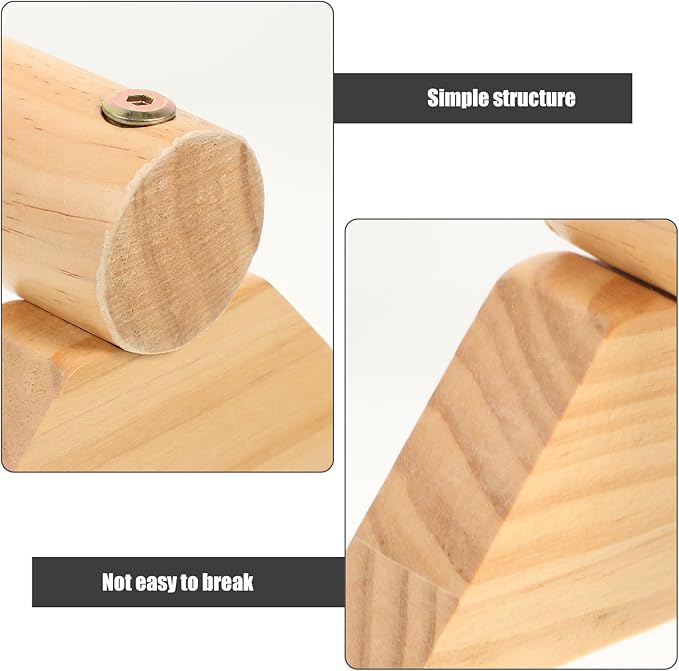 SUPVOX Push-up Handles Set with Non-slip Pads, Pine Wood Pushup Stands 21x13x8.7cm, Muscle Trainer for Home Workout and Strength Training Equipment
