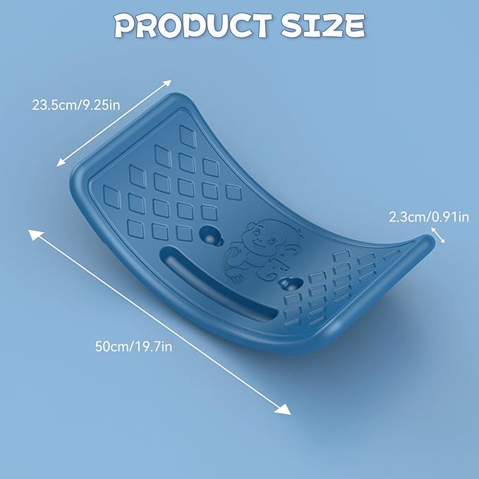 Rocker Board Balancing Training,Balance Board, Plastic Balance Seesaw Board with Elastic Ball, Improves Motor Skills and Build Core Strength, for Kids Toddlers Teens Balance Training, Balance boa