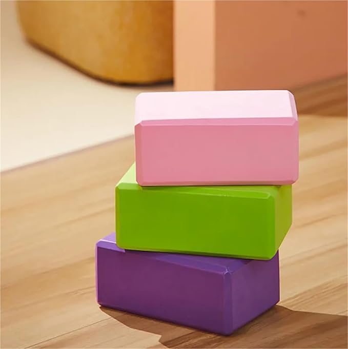 Yoga Wedge Block 3Pc High Density Yoga Blocks,EVA Foam Exercise Workout Fitness Bricks,Pilates Stretch Handstand Non-Slip Gym For Home Practice,Physical Therapy,Pilates.