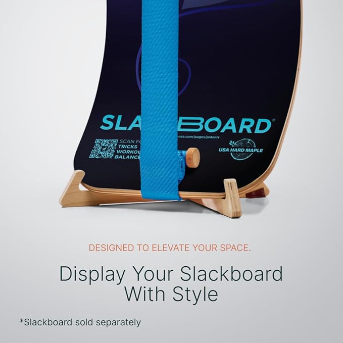 GIBBON SlackBoard Accessories, 3 Options: Slack Board Stand Display Rack, Standing Pole 60” to Assist Balance Training, or 52 Exercise Cards Deck for Fitness Workouts with SlackBoard GiBoard