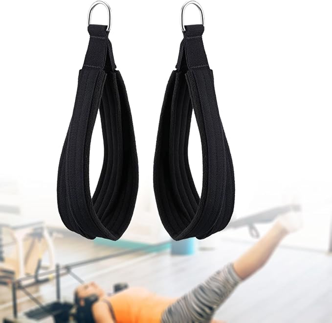 2 Pieces Double Straps for Reformer Fitness Pilates Straps Beginner Exercise Accessories Ankle Workout Home Gym