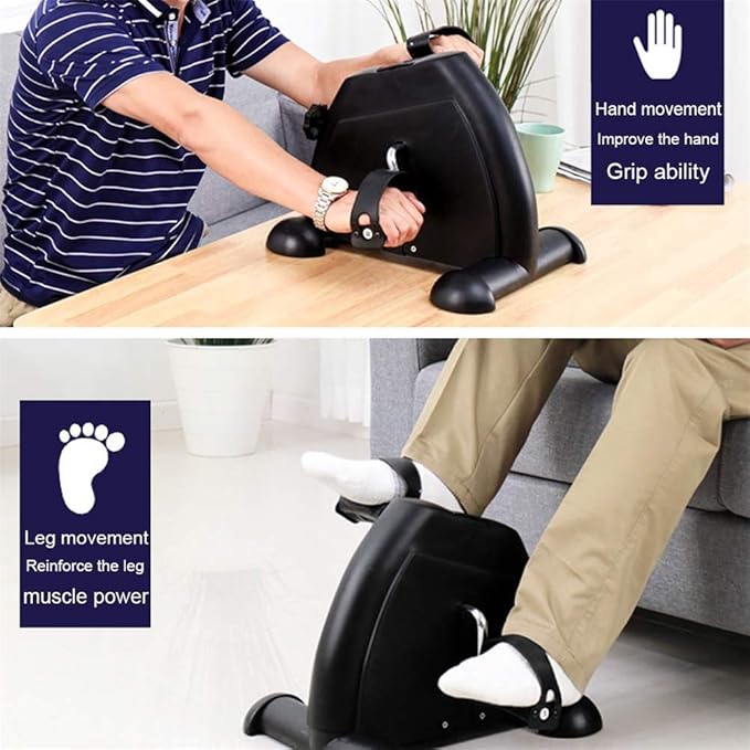 Pedal Leg Exerciser, Mini Equipment Exercise Bike for Elderly, Half-Length, Upper and Lower Limbs, Hand Legs