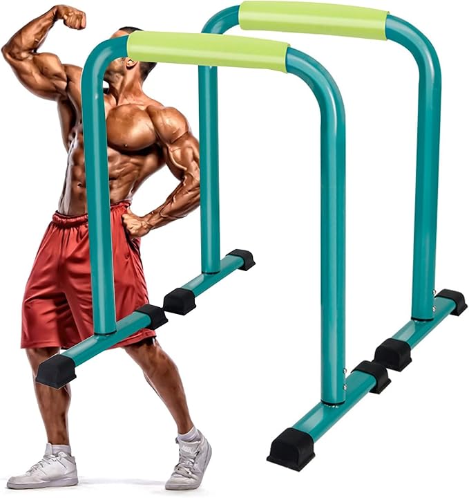 Heavy Duty Strength Training Dip Stands Station, with(440 LBS) Loading Capacity,Tricep Dips, Pull-Ups, Push-Ups
