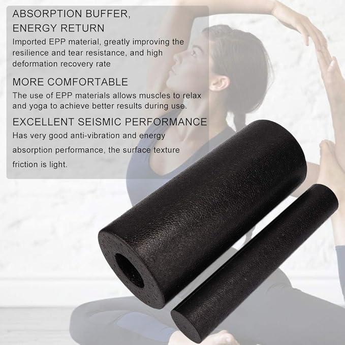 Dioche Foam Roller 2 in 1 Hollow Column Foam Roller Set EPP Muscle Relieve Massage Roller for Deep Tissue Massage of The Back and Leg Muscles
