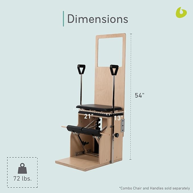 Balanced Body Removable High Back for Combo Chair, Pilates Chair Workout Equipment for Home Gym or Studio