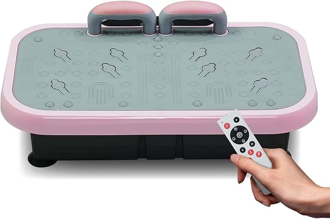 Vibration Plate Exercise Machines, 120 Speeds Whole Body Workout Equipment with Resistance Bands Handles, Vibrate Fitness Platform for Weight Loss, Fat Burning, for Women, Men, and Home Gym Exercise