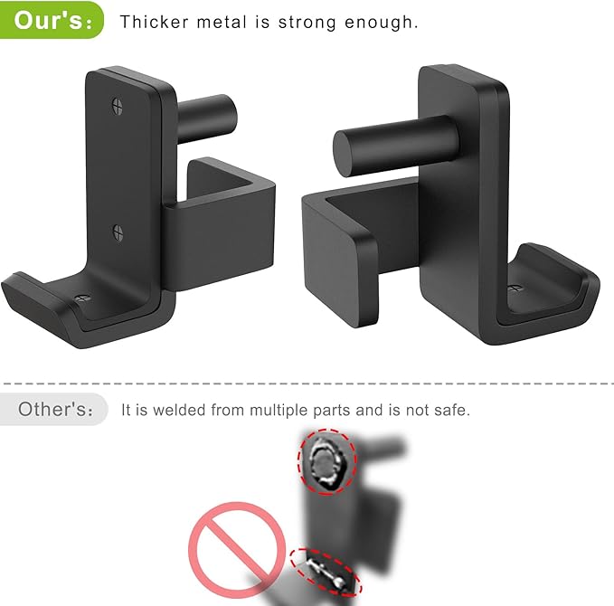 Kipika J-Hooks for 2'x2'and 3'x3' Power Rack - Bottom Reinforced Steel Hooks with Rubber Pad - Set of 2