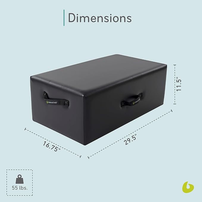 Balanced Body Standard Sitting Box for Pilates Reformer, Pilates Equipment for Home Workouts and Professional Studio Use
