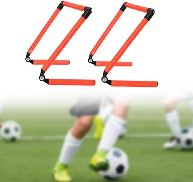 pistro Speed Hurdles 2-Pack, Adjustable Agility Training Equipment (15.2cm/6in to 30.5cm/12in) for Plyometric Drills, Football, Soccer