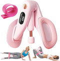 Inner Thigh Exerciser with 30 LB Resistance Bands, 10-78 LB Thigh Exerciser for Home Gym, 360° Rotating Thigh & Glute Workout Equipment, Portable Arm and Hip Trainer, Light Pink