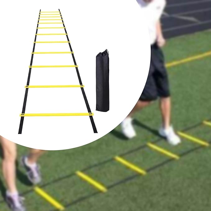 Football Agility Ladder Speed Ladder Portable Stairs Fitness Training Jumping Hurdles with Storage Bag Outdoor Sports Folding