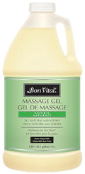 Bon Vital' Naturale Massage Gel, 1/2 Gallon, Hypoallergenic & Paraben-Free, Natural Massage Lotion Alternative with Botanical Extracts, Lightweight & Non-Greasy Formula, for Sensitive Skin