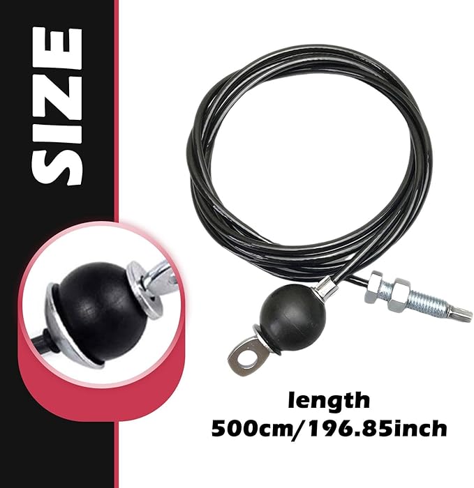 Gym Replacement Cable Steel Wire Rope Strength Training Cord 6mm Thick Pulley System Attachment for Workout Fitness Equipment
