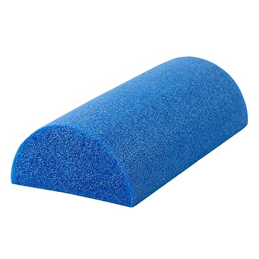 CanDo White PE Foam Rollers for Exercise, Finess, Muscle Restoration, Massage Therapy, Sport Recovery and Physical Therapy for Home, Clinics, Professional Therapy Half-Round 6" x 24"