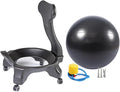 Active Sitting Exercise Ball Chair for Adults - Ergonomic Office Yoga Ball Chairs, Improve Back Pain and Balance, Lockable Wheels, Foot Pump - Buy Now on Amazon